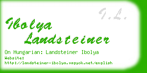 ibolya landsteiner business card